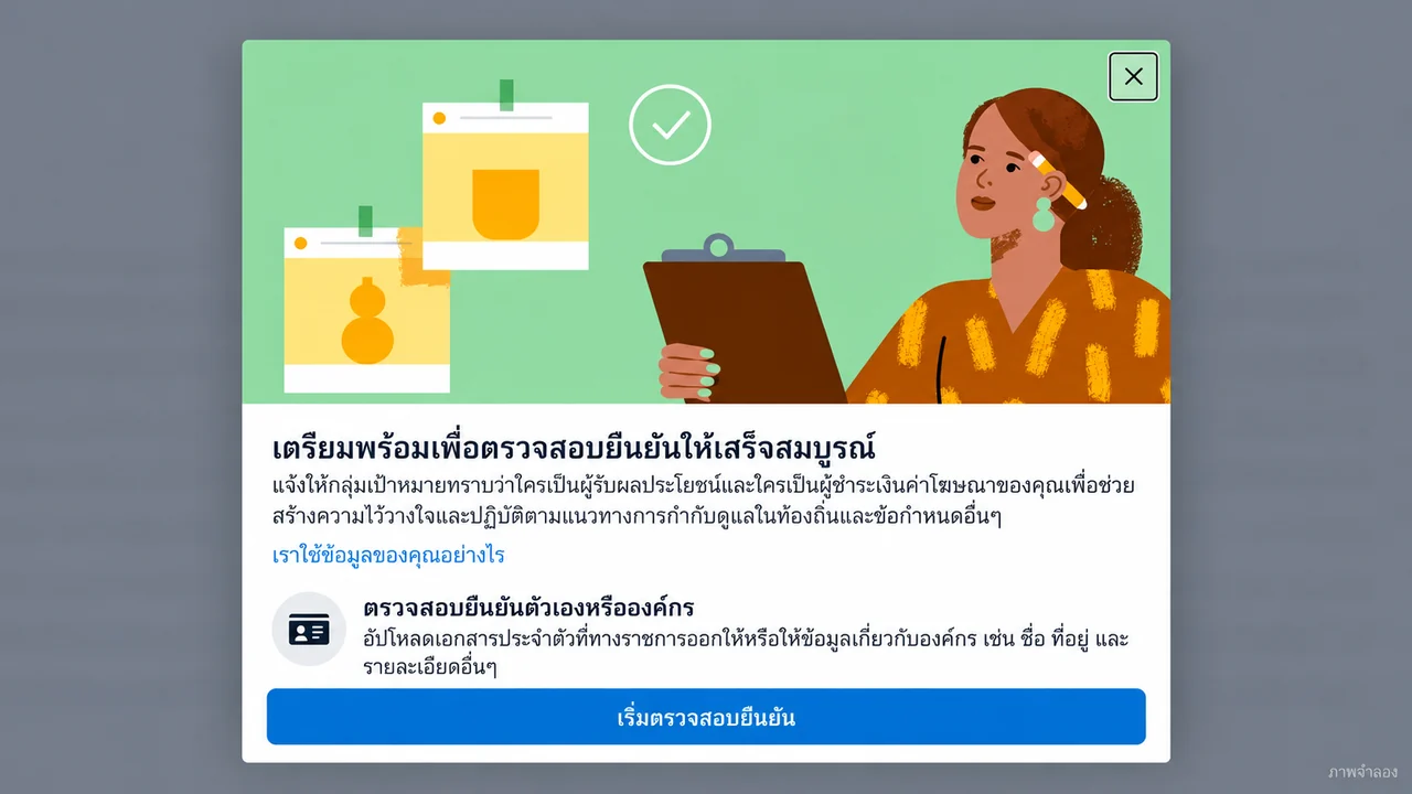 Mockup of the start-verification dialog for a person or organization