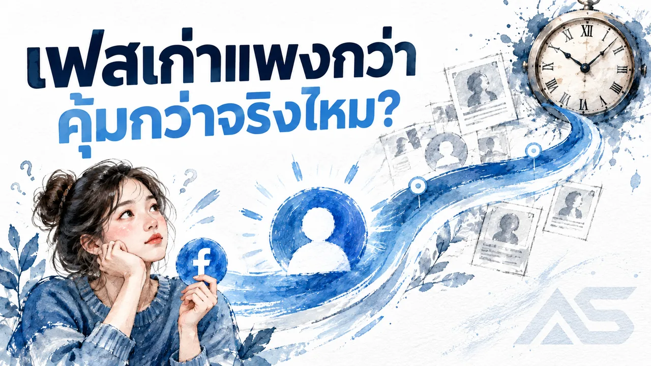 ซื้อเฟสบุ๊คเก่าหรือใหม่ดี? เทียบสเปกก่อนเลือกบัญชี Facebook